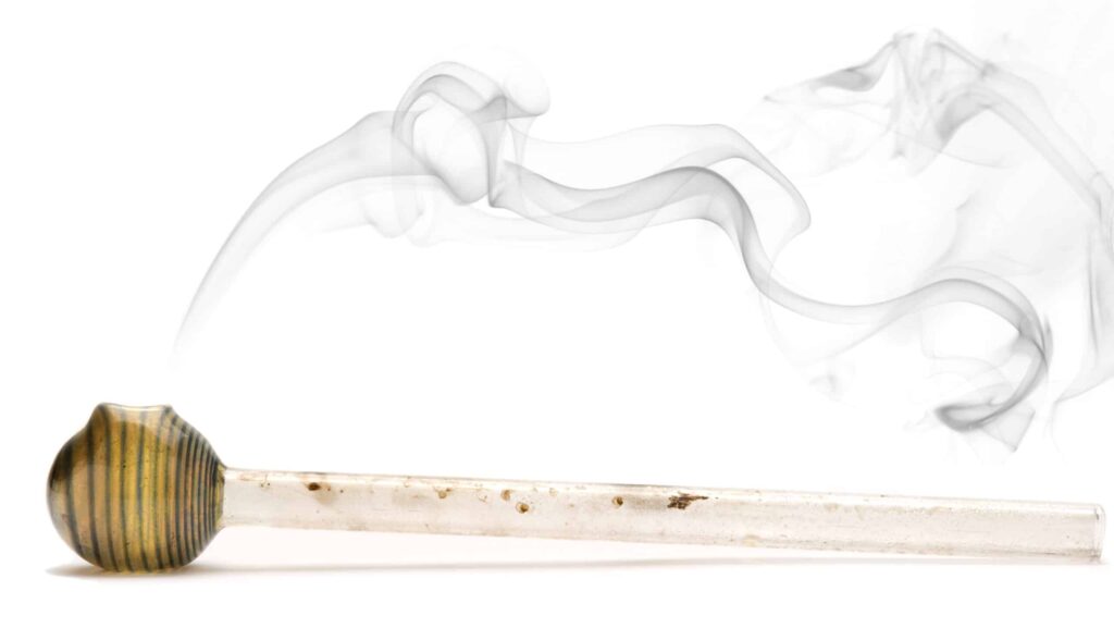 A used drug pipe shows what a meth pipe looks like.
