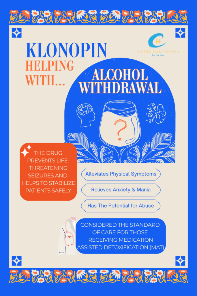 Infograph showing what happens when you mix klonopin with alcohol.