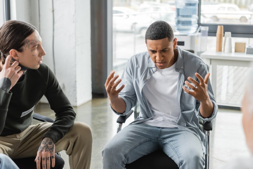 One man is being confronted about considering involuntary rehab for his substance use disorder.