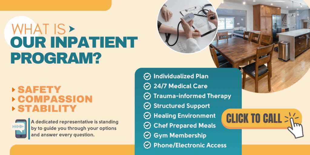 Infograph showing more about Hotel California by the Sea's inpatient program.