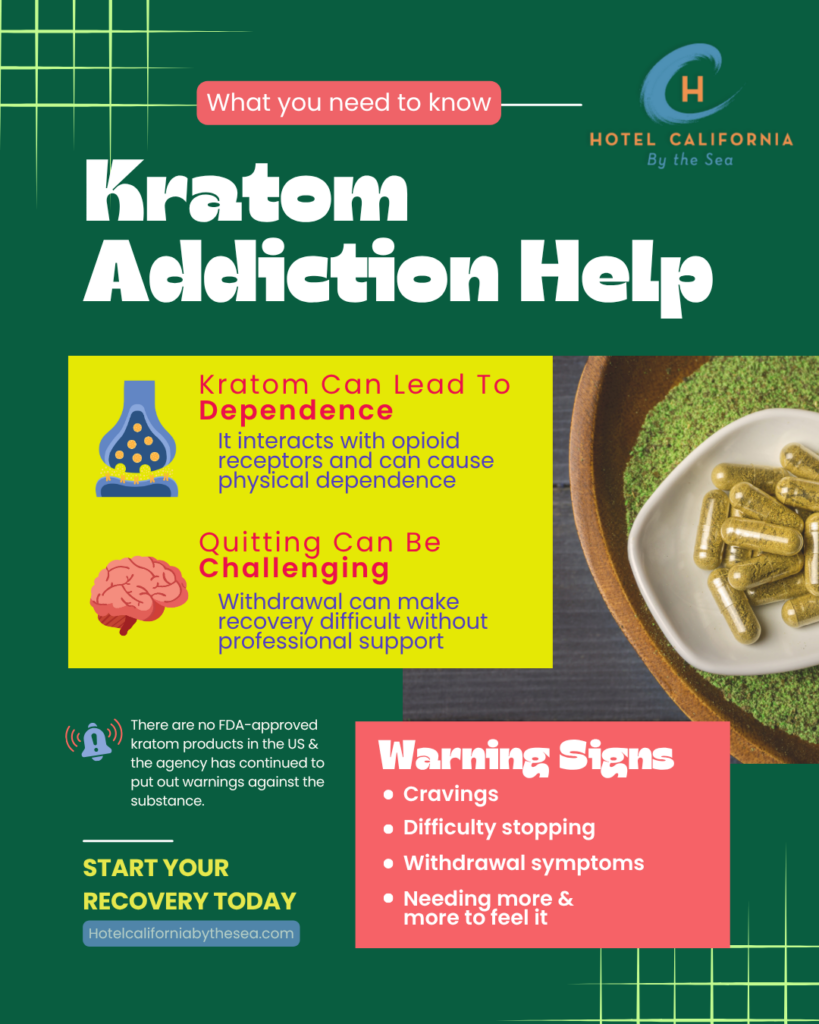 Infograph showing how to get Kratom Addiction help.