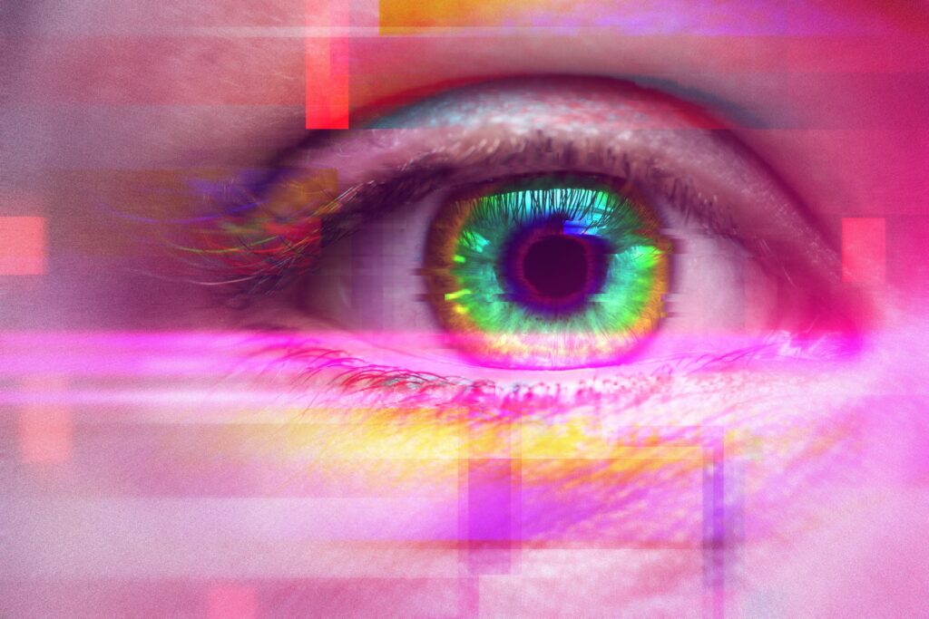 The perspective of a person who is on an acid trip and wondering how long does acid take to hit.